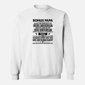 Bonus Papa Sweatshirt mit Liebevoller Botschaft, Perfektes Geschenk - Seseable