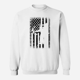 Bow Hunting American Flag Deer Hunter Gift Sweatshirt | Crazezy UK