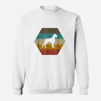 Boxer Dog Retro Vintage 70S Silhouette Breed Gift Sweatshirt | Crazezy