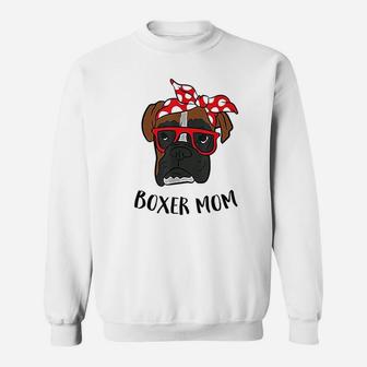 Boxer Mom Cute Boxer Mama Lover Boxer Dogs Sweatshirt | Crazezy