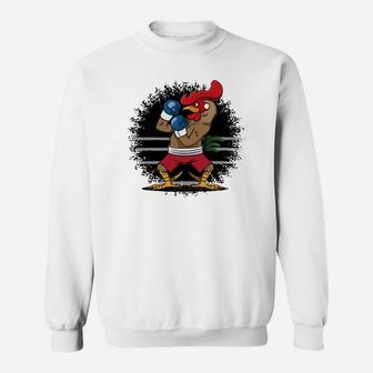Boxing Rooster Sweatshirt - Thegiftio
