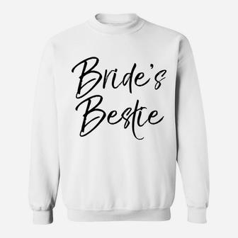 Bride's Bestie Wedding Best Friend Maid Of Honor Sweatshirt | Crazezy UK