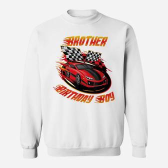 Brother Of The Birthday Racing Car Driver Matching Family Sweatshirt | Crazezy UK