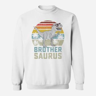 Brothersaurus T Rex Dinosaur Brother Saurus Family Matching Sweatshirt | Crazezy