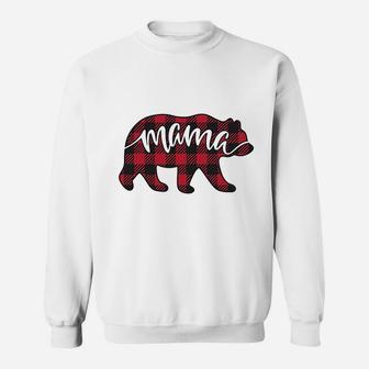 Buffalo Plaid Mama And Papa Bear Sweatshirt | Crazezy UK