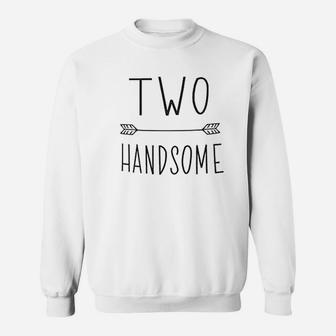 Bump And Beyond Designs Second Birthday Outfit Boy Two Handsome Birthday Sweatshirt | Crazezy UK