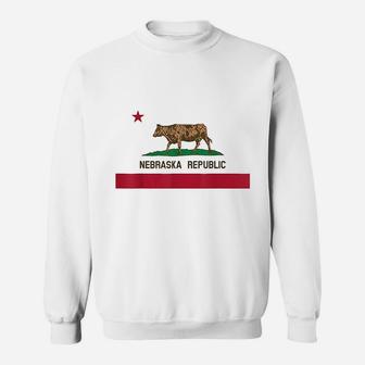 California Style Nebraska State Flag Sweatshirt | Crazezy