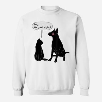 Cat Humor Cat Slap Dog Funny Black Cat And Dog Lovers Sweatshirt | Crazezy DE