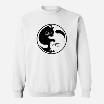 Cat Yin And Yang Sweatshirt | Crazezy