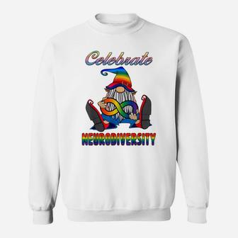 Celebrate Neurodiversity Autism Adhd Awareness Gnome Womens Sweatshirt | Crazezy