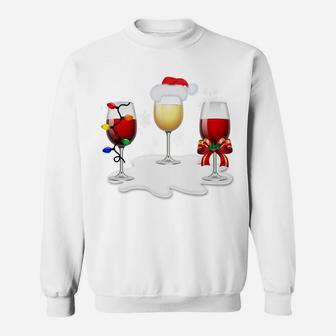 Cheers To Christmas Wine Sweatshirt Sweatshirt | Crazezy CA