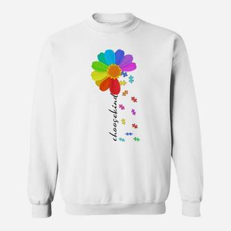 Choose Kind Autism Awareness Daisy Flower Costume Puzzle Sweatshirt | Crazezy DE