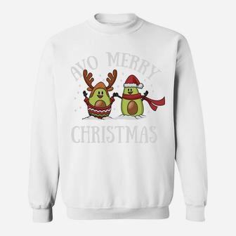 Christmas Avocado Sweatshirt Cute Vegan Vegetarian Xmas Gift Sweatshirt | Crazezy