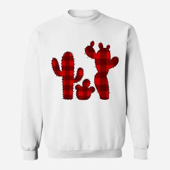 Christmas Cactus Vintage Matching Pajamas Womens Gift Sweatshirt | Crazezy