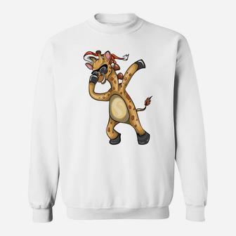 Christmas Gifts Animal Kids Boys Girls Dabbing Giraffe Sweatshirt | Crazezy UK