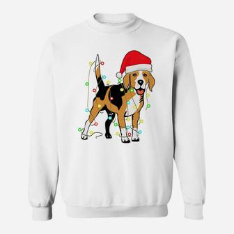 Christmas Lights Beagle Dog Lover Funny Xmas Gift Sweatshirt | Crazezy DE