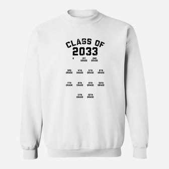 Class Of 2033 Grade Kindergarten Grow With Me Handprint Gift Sweatshirt | Crazezy