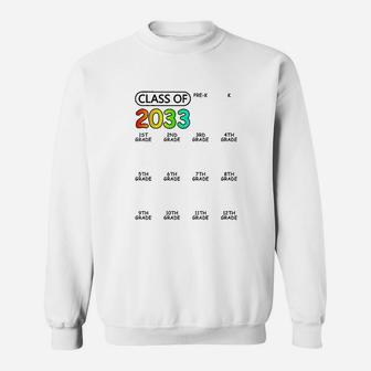 Class Of 2033 Graduate Perk 12Th Grade Space For Checkmarks Sweatshirt | Crazezy