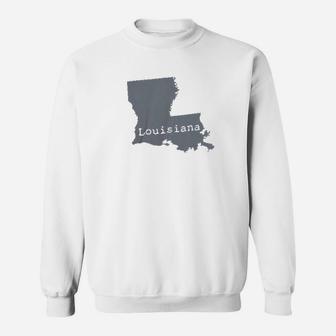 Classic Teaze Louisiana State Map Shape La Pride Sweatshirt - Thegiftio UK