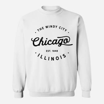 Classic Vintage Retro Chicago Illinois Windy City Sweatshirt Sweatshirt | Crazezy