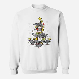 Cockatiel Christmas Tree Bird Cute Xmas Pajamas Pjs Animal Sweatshirt Sweatshirt | Crazezy