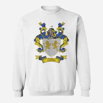 Collins Coat Of Arms | Collins Surname Family Crest Sweatshirt | Crazezy