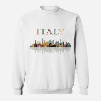 Colorful Travel Around Italy Family Shirt European Vacation Sweatshirt | Crazezy