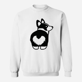 Corgi But Wall Animal Cute Dog Puppy Heart Love Rescue Sweatshirt | Crazezy DE