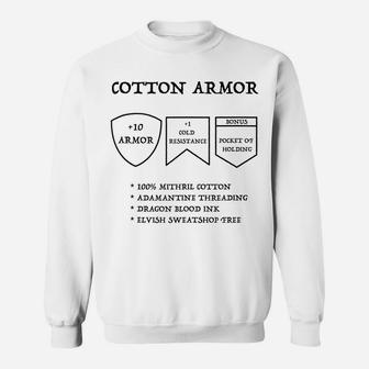 Cotton Armor Rpg D20 Dice Gamer Nerdy Costume Sweatshirt | Crazezy