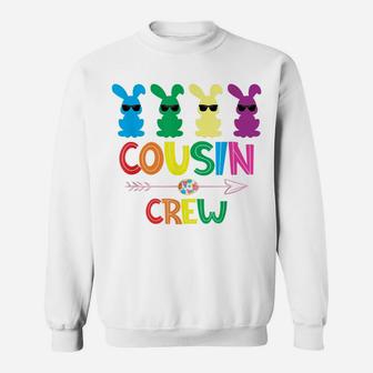 Cousin Crew Cute Bunny Rabbit Matching Easter Day Party Sweatshirt | Crazezy CA