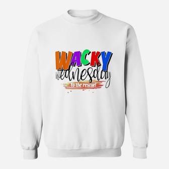 Crazy Day Wacky Wednesday To The Rescue Sweatshirt - Thegiftio