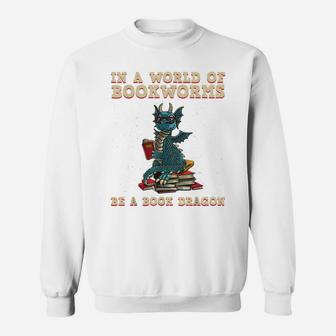 Cute Bookworm Design For Men Women Kids Librarian Book Lover Sweatshirt | Crazezy DE
