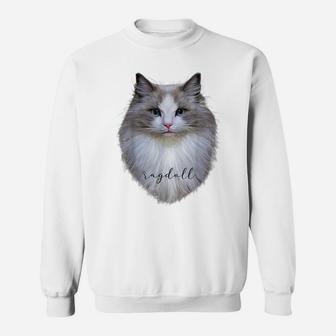 Cute Cat Art Feline Lovers Kitten Adorable Kitty Cat Novelty Sweatshirt | Crazezy