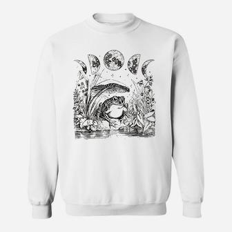 Cute Frog Mushroom Moon Sweatshirt | Crazezy
