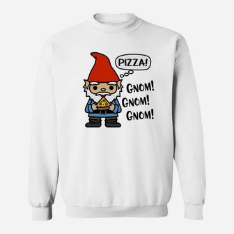 Cute Funny Gnome Tshirt For Pizza Lover Foodie Gnom Gnom Sweatshirt | Crazezy