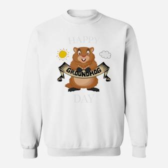 Cute Happy Groundhog Day Event Awesome Gift Sweatshirt - Seseable