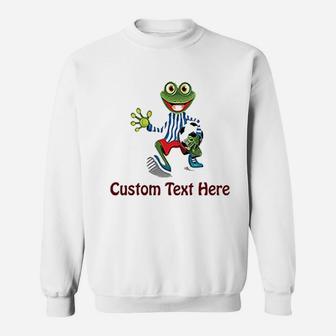 Cute Rascals Frog Soccer Player Sweatshirt | Crazezy