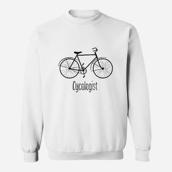 Cycologist Funny Psychology Biking Cyclist Gift For Biker Sweatshirt | Crazezy