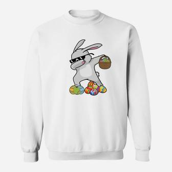 Dabbing Bunny Easter Dab Rabbit Dance Gift Sweatshirt - Thegiftio UK