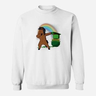 Dabbing Horse Leprechaun St Patricks Day Sweatshirt - Thegiftio UK