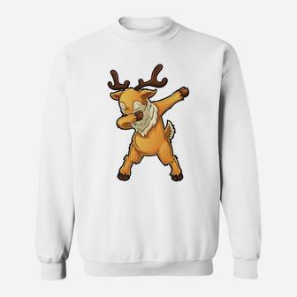 Dabbing Reindeer Christmas Funny Deer Xmas Dab Gifts Boys Sweatshirt | Crazezy
