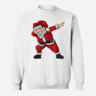 Dabbing Santa Claus Christmas Boys Men Funny Xmas Dab Dance Sweatshirt | Crazezy AU