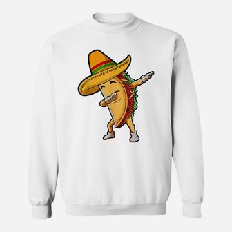 Dabbing Taco Cinco De Mayo Funny Boys Men Mexican Food Lover Sweatshirt | Crazezy