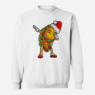 Dabbing Taco Santa Christmas Kids Boys Men Dab Xmas Gifts Sweatshirt | Crazezy DE