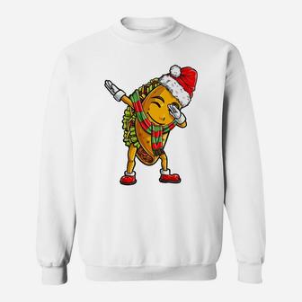 Dabbing Taco Santa Christmas Kids Boys Men Dab Xmas Gifts Sweatshirt Sweatshirt | Crazezy CA