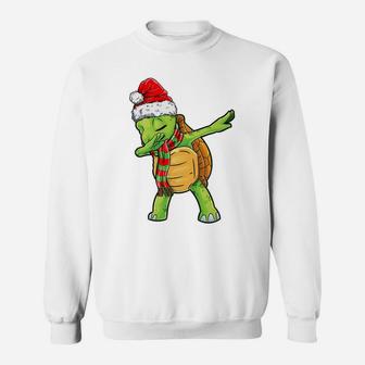 Dabbing Turtle Santa Christmas Kids Boys Girls Xmas Gifts Sweatshirt | Crazezy AU