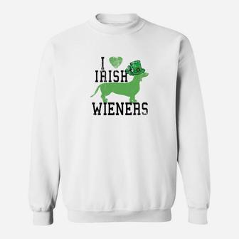 Dachshund Lovers Love Irish Wieners St Patricks Day Shirts Sweatshirt - Thegiftio UK