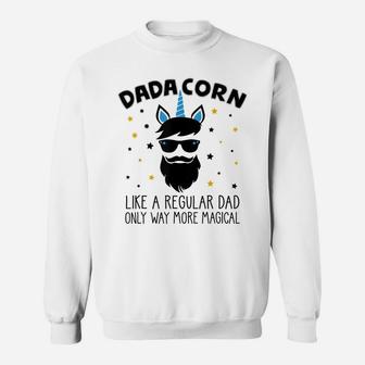 Dadacorn Gift Father's Day Daddy Beard Graphic Dad Unicorn Sweatshirt | Crazezy AU