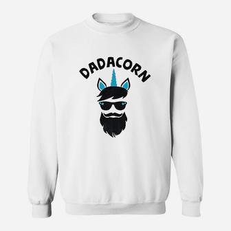 Dadacorn Unicorn Dad Beard Gift For Daddy Unicorn Sweatshirt | Crazezy DE