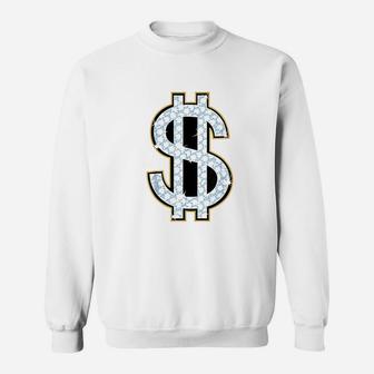 Diamond Dollar Sign Cool More Cash Funny Gift Sweatshirt - Thegiftio UK